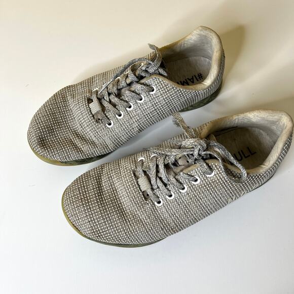 Nobull Athletic Trainer Shoes M9.5 W11 Unisex Gray Heather Camo Sole Lace Up - Picture 2 of 8